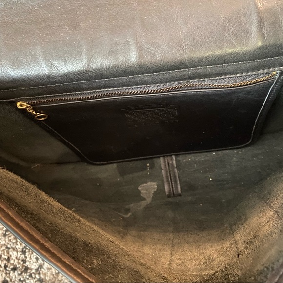*SOLD* Vintage Coach Prescott black leather briefcase messenger bag - Picture 7 of 10